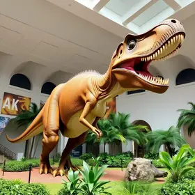 réplica de dinossauro brasileiro